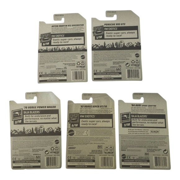 Hot Wheels HW Exotics Baja Blazers 1:64 Scale Diecast Lot Of 5 Mattel NIP - Picture 2 of 12